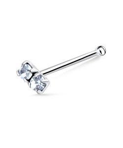 Dual Stone Bone Nose Stud NSKD-780